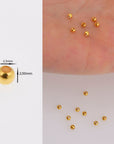 925 Silver 2.5mm Round Beads in 24K Gold Vermeil, 24K Gold Plated Seamless Round Beads, Round Shape Seperator Beads, Jewelry Supplies, VM3B