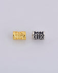 24K Gold Vermeil & 925 Silver Tube Beads, Silver Tube Beads in Gold, Antique Silver Spacer Tube Beads, Tube Beads For Jewelry Making,V/M24