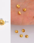 24K Gold Vermeil 6mm Bead Caps, Gold Plated Bead Caps, 925 Solid Silver Bead Caps in Gold, Spacer Bead Caps, Jewelry Craft Supply, VM8A