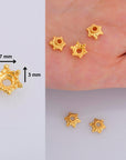 24K Gold Vermeil 7mm Bead Caps, Gold Plated Bead Caps, 925 Solid Silver Bead Caps in Gold, Spacer Bead Caps, Jewelry Craft Supply, VM11