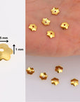 24K Gold Vermeil 6.5mm Plain Bead Caps, Gold Plated Shiny Plain Bead Caps, 925 Silver Bead Caps in Gold, Jewelry Spacer Bead Caps, VM14C