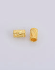 24K Gold Vermeil Tube Beads, 925 Plated Silver Tube Beads in Gold, Antique Spacer Tube Beads, Silver Tube Beads For Jewelry Making, VM26