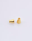 24K Gold Vermeil Cone Shape Beads, 24K Gold Plated Cone Bead Caps, 925 Solid Silver Plain Cone End Beads, Jewelry Making Supplies, VM28A