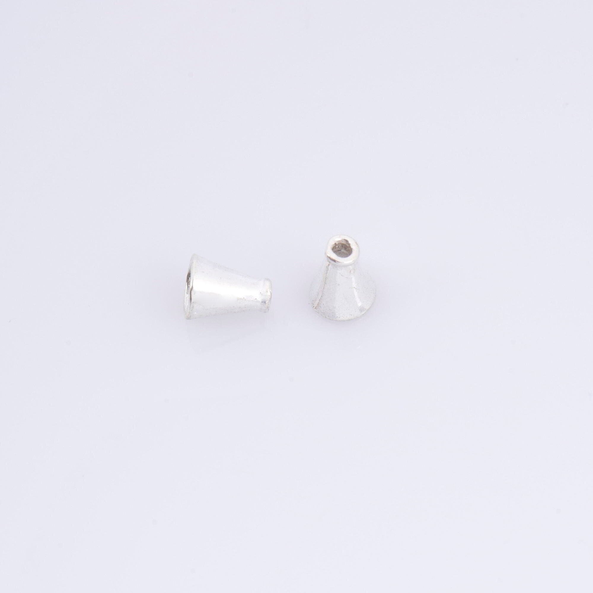 925 Sterling Silver Cone Shape Beads, Solid Silver Cone Bead Caps, Silver Plain Cone End Beads, Bead Caps For Jewelry Making, M28B