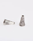 925 Sterling Silver Cone Shape Beads, Solid Silver Cone Bead Caps, Antique Silver End Bead Cones, Pyramid Bead Caps, Jewelry Findings, M29B