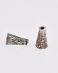 925 Sterling Silver Cone Shape Beads, Solid Silver Cone Bead Caps, Antique Silver End Bead Cones, Pyramid Bead Caps, Jewelry Findings, M29C