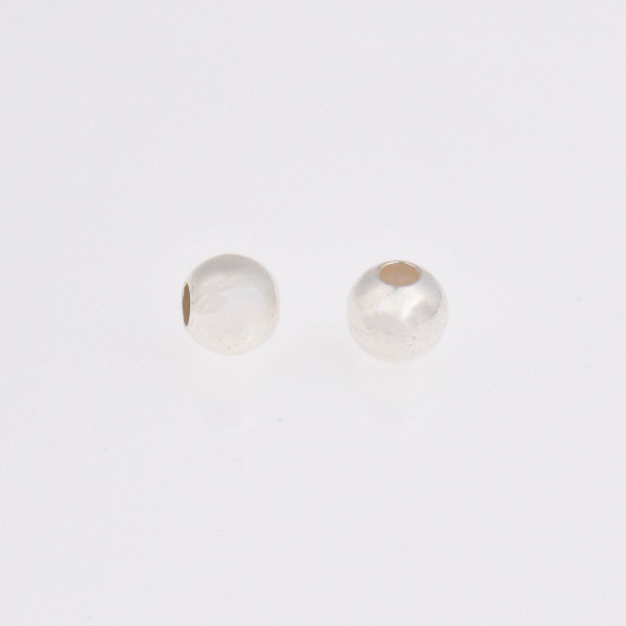 925 Sterling Silver 6mm Round Beads, Smooth Seamless Round Beads, Solid Round Shape Beads, Seperator Beads, Jewelry Crafting Supplies, M3G
