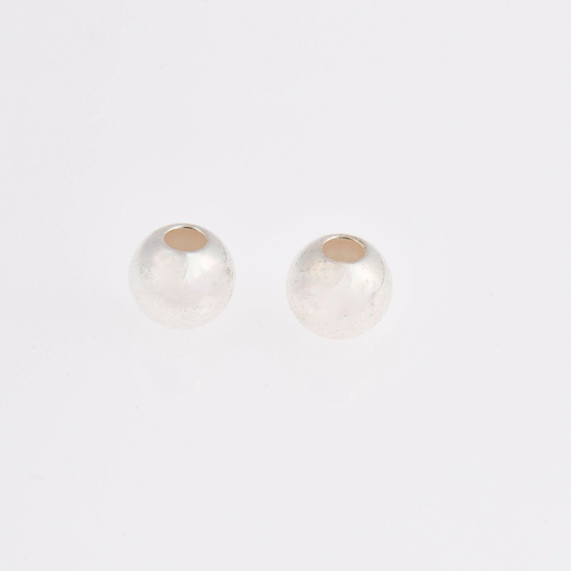 925 Sterling Silver 7mm Round Beads, Smooth Seamless Round Beads, Round Shape Beads, Seperator Beads, Jewelry Crafting Supplies, M3H