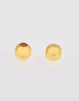 24K Gold 6mm Plated Seamless Round Beads, 925 Silver Round Beads in 24K Gold Vermeil, Round Shape Seperator Beads, Jewelry Supplies, VM3G
