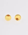 24K Gold 7mm Plated Seamless Round Beads, 925 Silver Round Beads in 24K Gold Vermeil, Round Shape Seperator Beads, Jewelry Supplies, VM3H