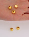 24K Gold Vermeil & 925 Plated Seamless Round Beads, Silver Round Beads in Gold, Round Shape Seperator Beads, Jewelry Supplies, M3/VM3 A-J