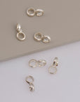 925 Sterling Silver Bails with Open Loop, Solid Silver Open Loop Bails, Smooth Silver Connector Bails, Bail Charms, Jewelry Findings, M30C