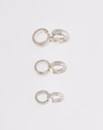 925 Sterling Silver Bails with Open Loop, Solid Silver Bails, Smooth Silver Connector Bails, Bail Charms, Jewelry Findings, M30A-B-C