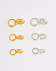 24K Gold Vermeil & 925 Silver Bails with Open Loop, Silver Open Loop Bails in Gold, Silver Connector Bails, Jewelry Findings, M/VM30 A-C