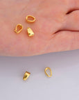 24K Gold Vermeil Simple Bails, Gold Plated Pinch Bails, 925 Solid Silver Plain Bails, Bail Charms, Findings For Jewelry Making, VM32