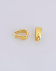 24K Gold Vermeil Simple Bails, Gold Plated Pinch Bails, 925 Solid Silver Plain Bails, Bail Charms, Findings For Jewelry Making, VM32