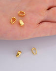 24K Gold Vermeil & 925 Silver Simple Bails, Silver Pinch Bails, Gold Plated, Plain Bails, Bail Charms, Finding For Jewelry Making, M/VM32