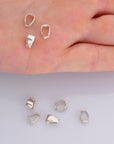 24K Gold Vermeil & 925 Silver Simple Bails, Silver Pinch Bails, Gold Plated, Plain Bails, Bail Charms, Finding For Jewelry Making, M/VM32