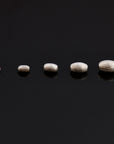 925 Sterling Silver Corrugated Oval Beads, Solid Seamless Oval Beads, Silver Olive Shape Beads, Barrel Shape Jewelry Craft Supplies, M4 A-E