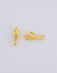 24K Gold Vermeil Bails with Open Loop, Gold Plated Open Loop Bails, 925 Smooth Silver Connector Bails, Bail Charms, Jewelry Findings, VM35