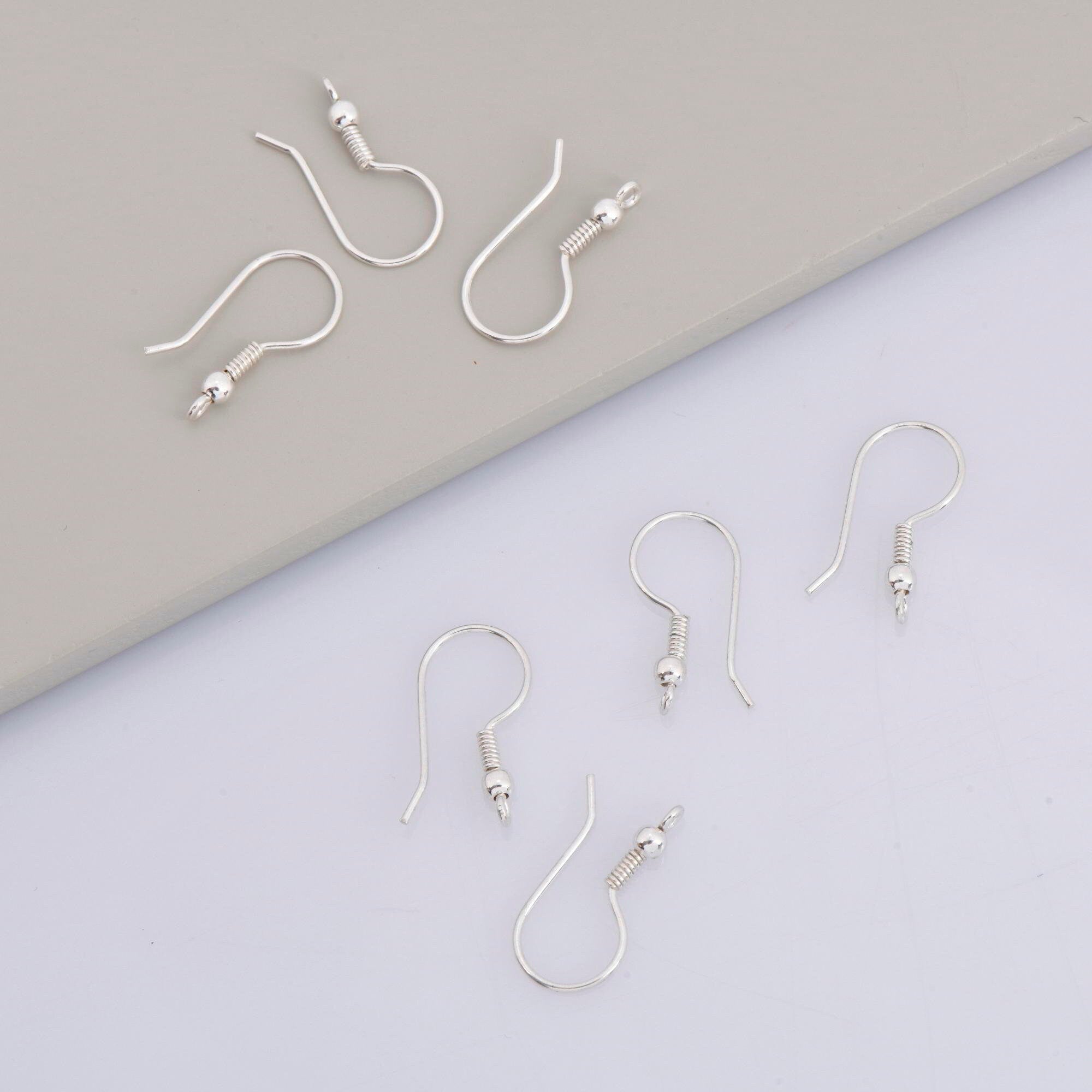 925 Sterling Silver Ear Wires, Solid Silver Earring Hooks, SilverB all Ear Wires, Earrings Making Supply, Jewelry Making Findings, M39