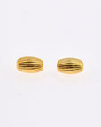 24K Gold 8mmx5mm Plated Seamless Oval Beads, 925 Silver Corrugated Oval Beads in Gold Vermeil, Olive Shape Beads, Jewelry Supplies, VM4C