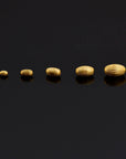24K Gold Vermeil & 925 Silver Corrugated Oval Beads, Gold Plated Seamless Oval Beads, Olive Shape Beads, Jewelry Supplies, M/VM4 A-E