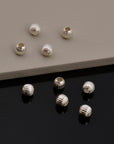 925 Sterling Silver Corrugated Round Beads, Seamless Round Beads, Silver Round Shape Beads, Seperator Beads, Jewelry Supplies, M5 A-F