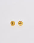 24K Gold 4mm Plated Seamless Round Beads, 925 Silver Corrugated Round Beads in Gold Vermeil, Round Seperator Beads, Jewelry Supplies, VM5B