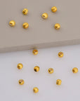 24K Gold Vermeil & 925 Silver Corrugated Round Beads, Gold Plated Seamless Round Beads, Round Seperator Beads, Jewelry Supplies, M/VM5 A-F