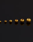 24K Gold Vermeil & 925 Silver Corrugated Round Beads, Gold Plated Seamless Round Beads, Round Seperator Beads, Jewelry Supplies, M/VM5 A-F