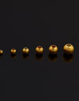 24K Gold Plated Seamless Round Beads, 925 Silver Corrugated Round Beads in Gold Vermeil, Round Seperator Beads, Jewelry Supplies, VM5 A-F
