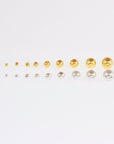 24K Gold Vermeil & 925 Plated Seamless Round Beads, Silver Round Beads in Gold, Round Shape Seperator Beads, Jewelry Supplies, M3/VM3 A-J