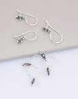 24K Gold Vermeil & 925 Sterling Silver Ear Wires, Earring Hooks, Flower Ear Wires, Earrings Making Supply, Jewelry Findings, M40/VM40