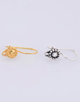 24K Gold Vermeil and 925 Sterling Silver Ear Wires, Earring Hooks, Flower Ear Wires, Earrings Making Supply, Jewelry Findings, M41/VM41