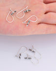 24K Gold Vermeil & 925 Sterling Silver Ear Wires, Earring Hooks, Flower Ear Wires, Earrings Making Supply, Jewelry Findings, M42/VM42