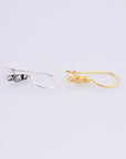 24K Gold Vermeil & 925 Sterling Silver Ear Wires, Earring Hooks, Flower Ear Wires, Earrings Making Supply, Jewelry Findings, M42/VM42