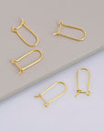 24K Gold Vermeil and 925 Silver Kidney Ear Wires, Kidney Earring Hooks, Earring Making Supply, Jewelry Making Findings, M47/VM47