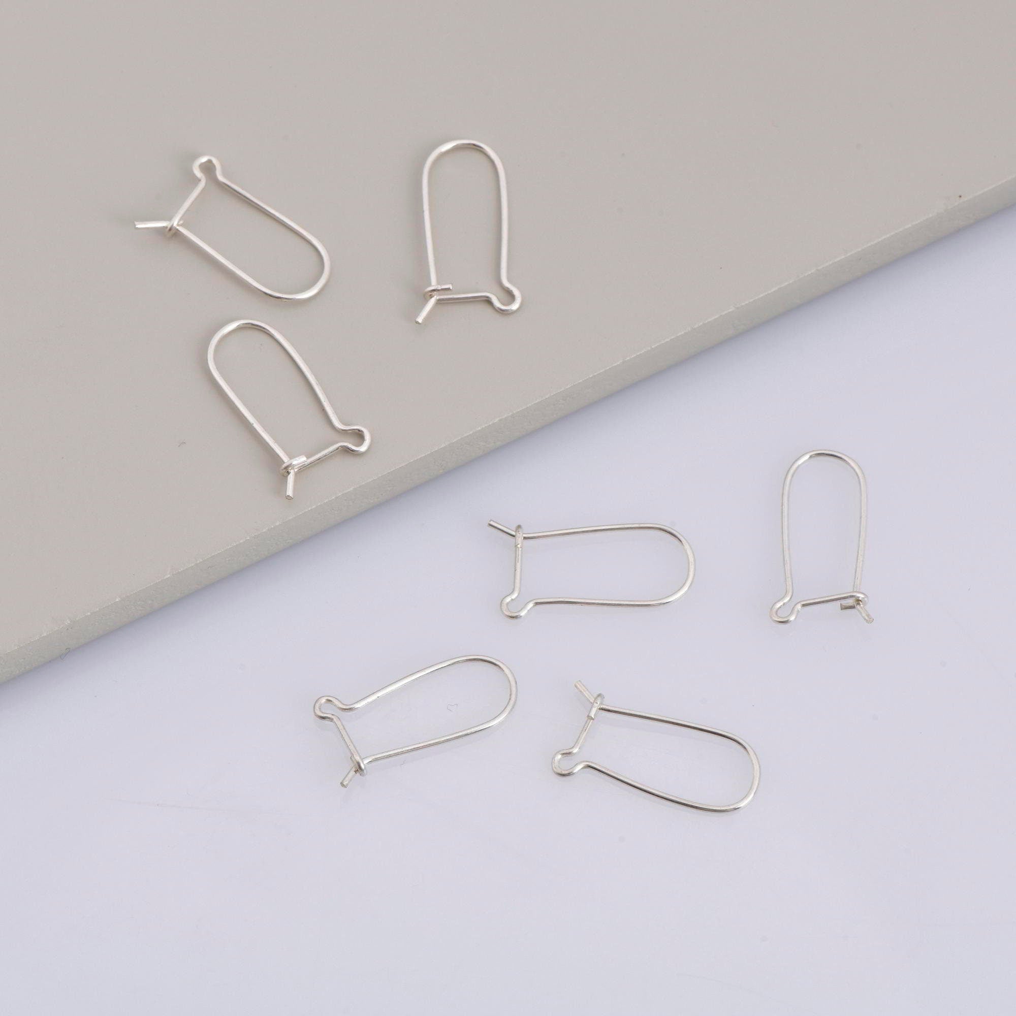 24K Gold Vermeil and 925 Silver Kidney Ear Wires, Kidney Earring Hooks, Earring Making Supply, Jewelry Making Findings, M47/VM47
