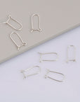 24K Gold Vermeil and 925 Silver Kidney Ear Wires, Kidney Earring Hooks, Earring Making Supply, Jewelry Making Findings, M47/VM47