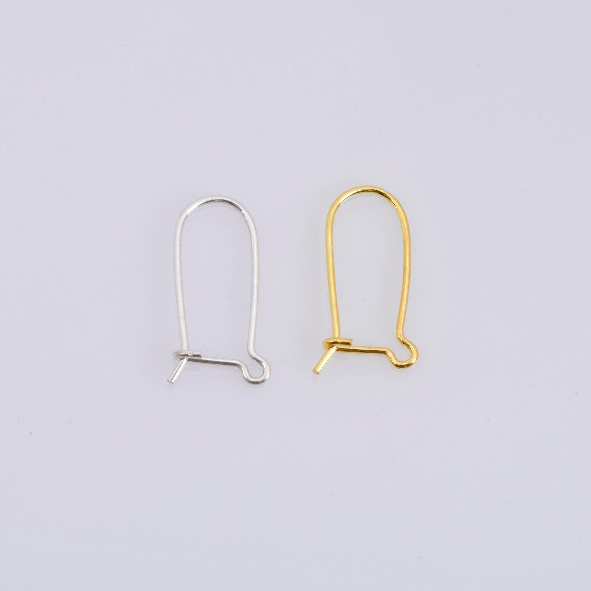 24K Gold Vermeil and 925 Silver Kidney Ear Wires, Kidney Earring Hooks, Earring Making Supply, Jewelry Making Findings, M47/VM47