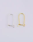 24K Gold Vermeil and 925 Silver Kidney Ear Wires, Kidney Earring Hooks, Earring Making Supply, Jewelry Making Findings, M47/VM47