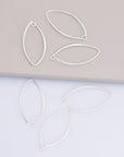 925 Sterling Silver 34 mm V Shape Ear Wires w Open Loop , Earring Hooks , Earring Making Supply, Sterling Silver Findings, M49B