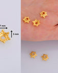 925 Sterling Silver & 24K Gold Vermeil 7.5mm Bead Caps, Silver Bead Caps in Gold, Gold Plated Bead Caps, Jewelry Spacer Bead Caps, VM11/M11