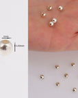 925 Sterling Silver 4mm Round Beads, Smooth Seamless Round Beads, Round Shape Beads, Seperator Beads, Jewelry Crafting Supplies, M3E