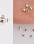 925 Sterling Silver 6mm Round Beads, Smooth Seamless Round Beads, Solid Round Shape Beads, Seperator Beads, Jewelry Crafting Supplies, M3G