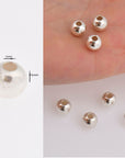 925 Sterling Silver 9mm Round Beads, Smooth Seamless Round Beads, Round Shape Beads, Seperator Beads, Jewelry Crafting Supplies, M3J