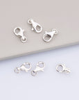 925 Sterling Silver Lobster Clasp, Solid Silver Trigger Clasp, Silver Spring Clasp, Jewelry Crafting Supplies, Jewelry Making Findings, M54B