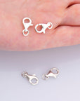 925 Sterling Silver Lobster Clasp, Solid Silver Trigger Clasp, Silver Spring Clasp, Jewelry Crafting Supplies, Jewelry Making Findings, M54C