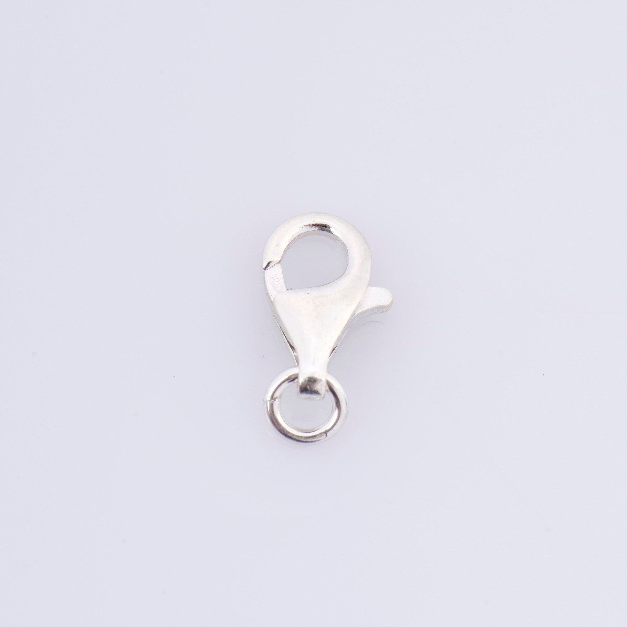 925 Sterling Silver Lobster Clasp, Solid Silver Trigger Clasp, Silver Spring Clasp, Jewelry Crafting Supplies, Jewelry Making Findings, M54C